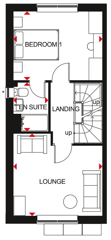 3 bedroom semi-detached house for sale - floorplan