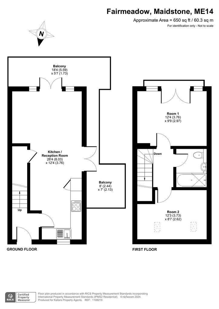 1 bedroom flat for sale - floorplan