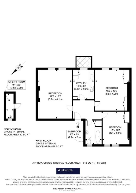 2 bedroom flat for sale - floorplan