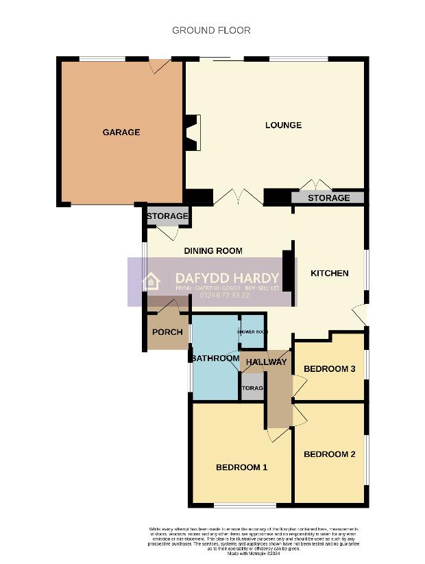 3 bedroom bungalow for sale - floorplan