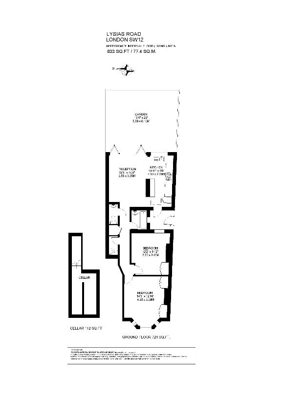 2 bedroom flat for sale - floorplan