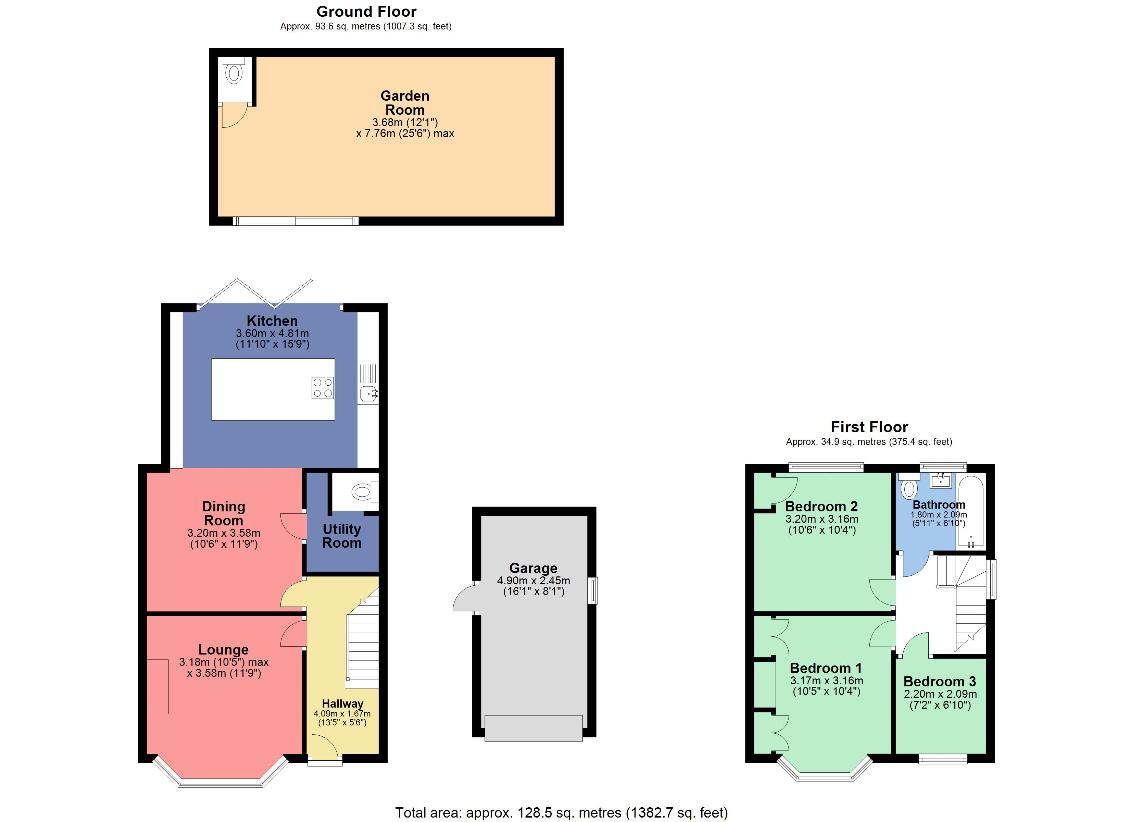 3 bedroom property for sale - floorplan