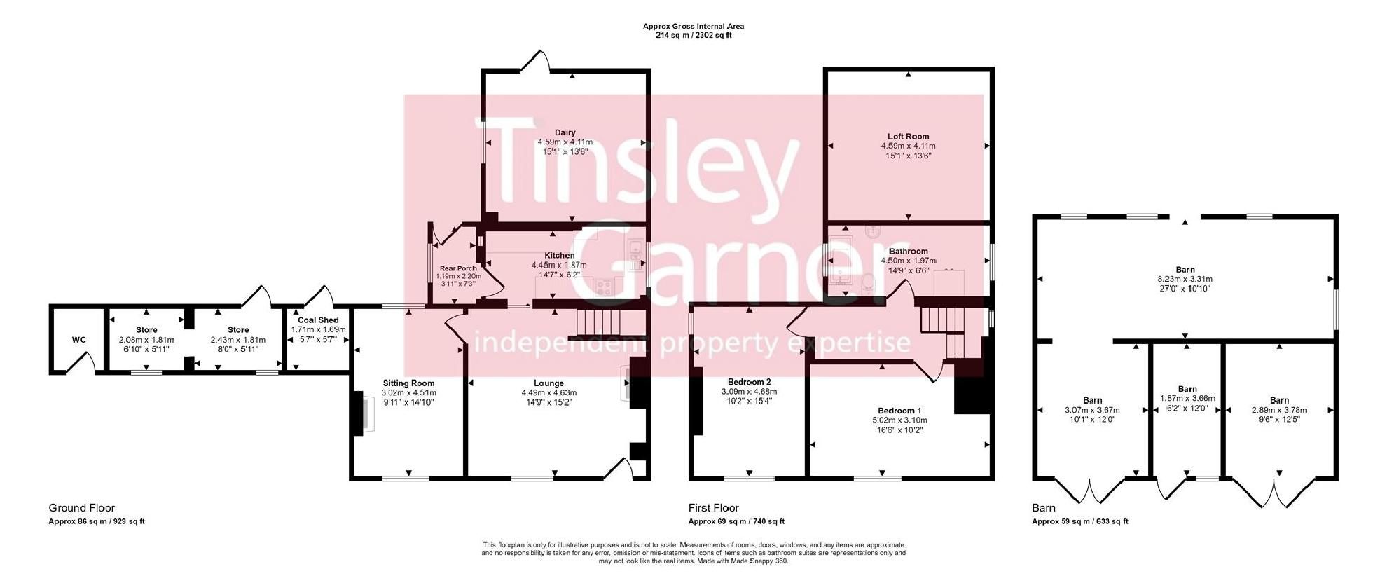 2 bedroom detached house for sale - floorplan