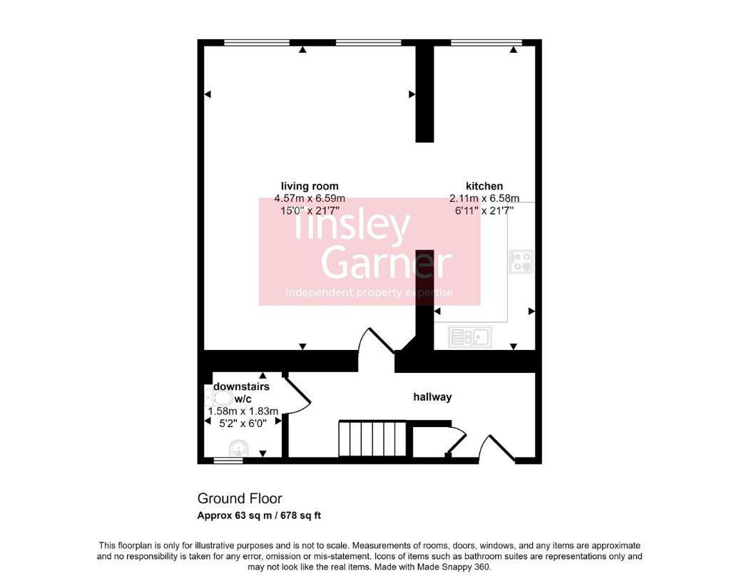 3 bedroom town house for sale - floorplan