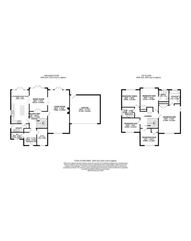 5 bedroom detached house for sale - floorplan