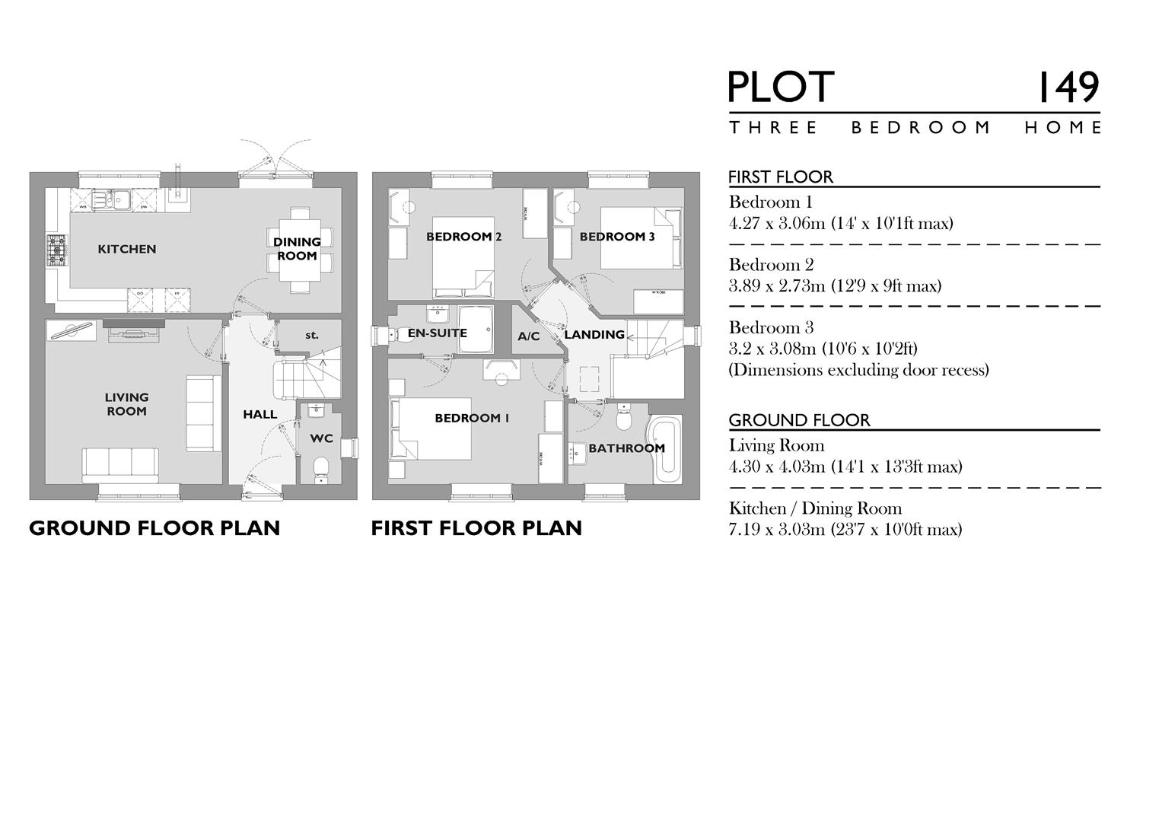 3 bedroom detached house for sale - floorplan