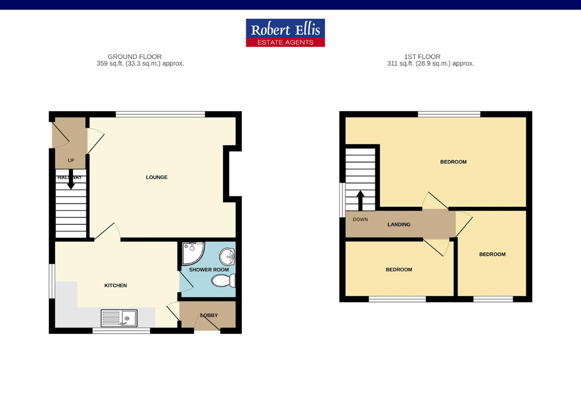 3 bedroom semi-detached house for sale - floorplan