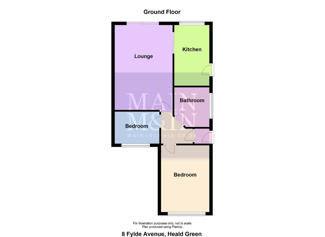 2 bedroom bungalow for sale - floorplan