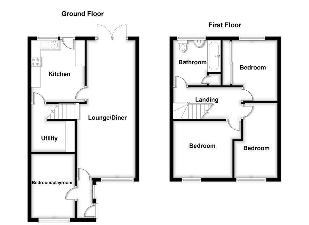 4 bedroom semi-detached house for sale - floorplan