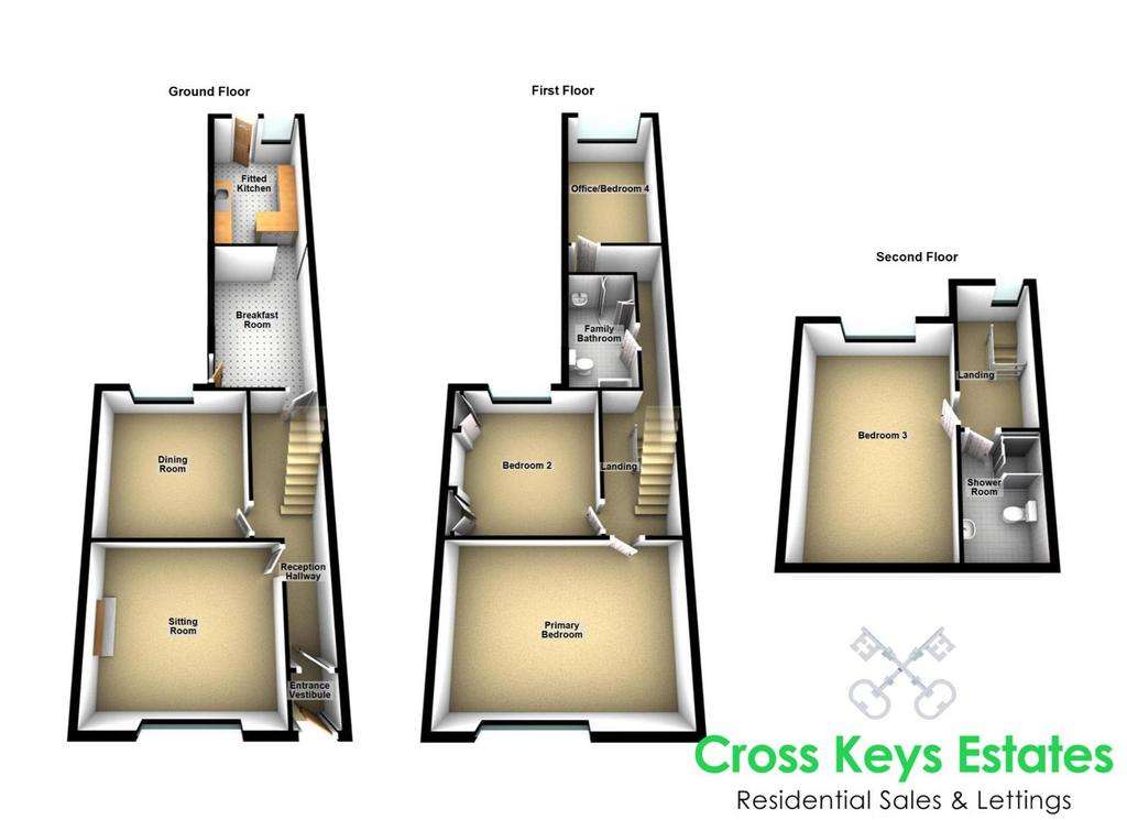 4 bedroom house for sale - floorplan