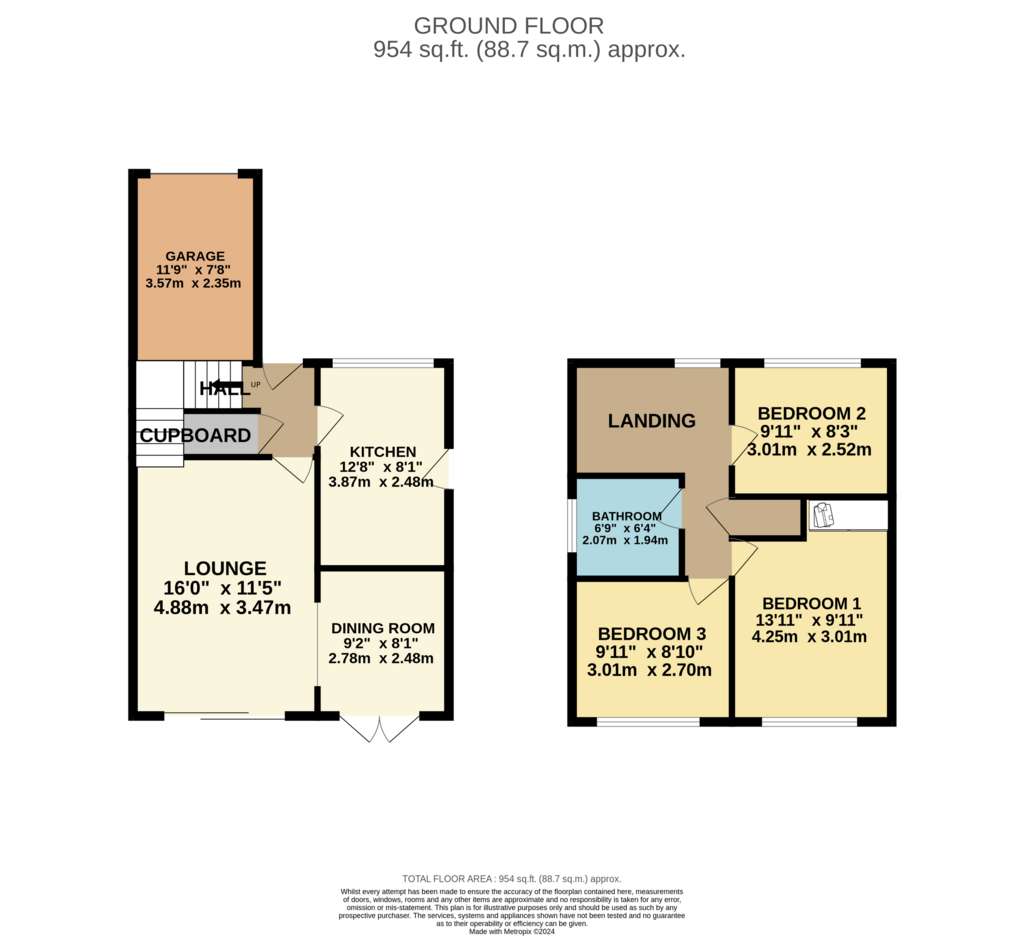 3 bedroom detached house for sale - floorplan