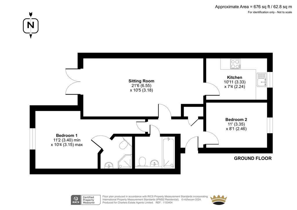 2 bedroom flat for sale - floorplan