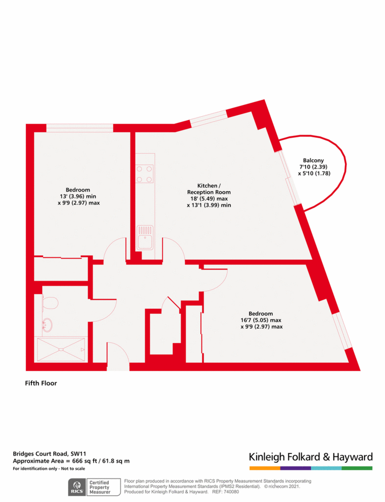 2 bedroom flat for sale - floorplan