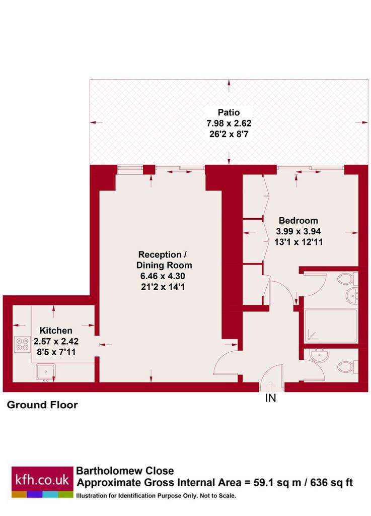 1 bedroom flat for sale - floorplan