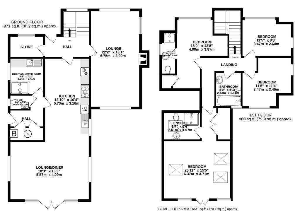 4 bedroom house for sale - floorplan