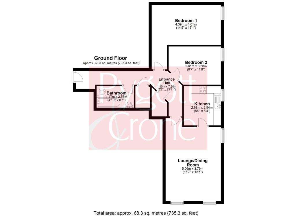 2 bedroom flat for sale - floorplan