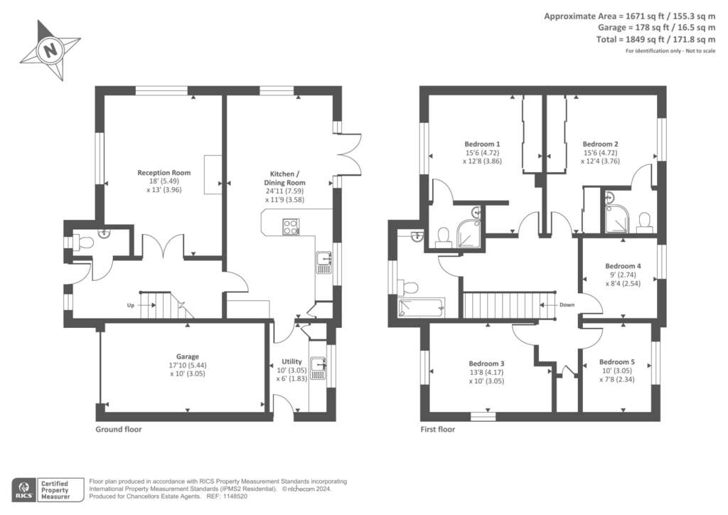 5 bedroom detached house for sale - floorplan