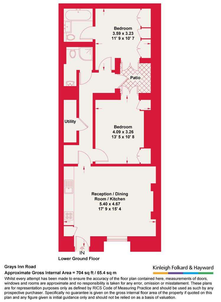 2 bedroom flat to rent - floorplan