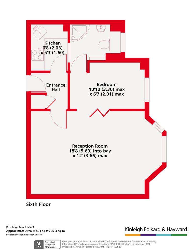 1 bedroom flat for sale - floorplan