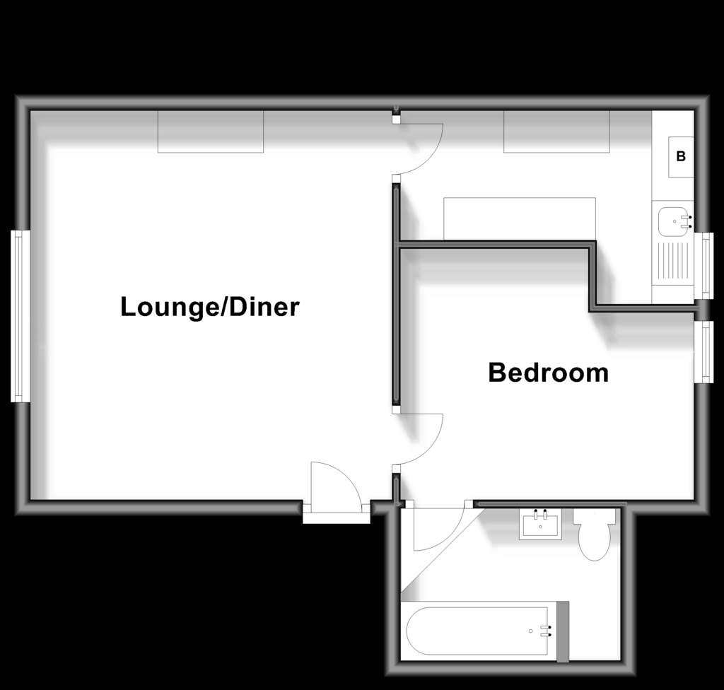 1 bedroom flat for sale - floorplan