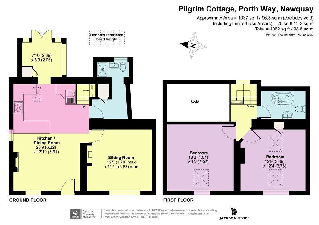 2 bedroom terraced house for sale - floorplan