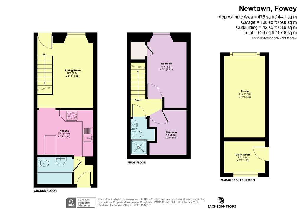 2 bedroom end of terrace house for sale - floorplan