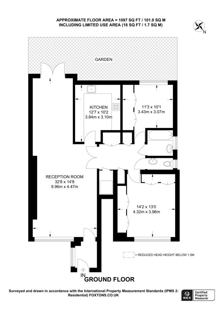 2 bedroom maisonette to rent - floorplan