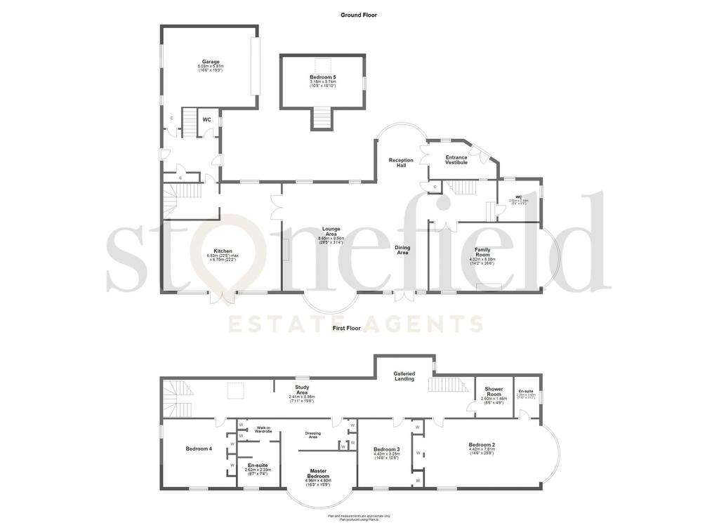 5 bedroom detached villa for sale - floorplan