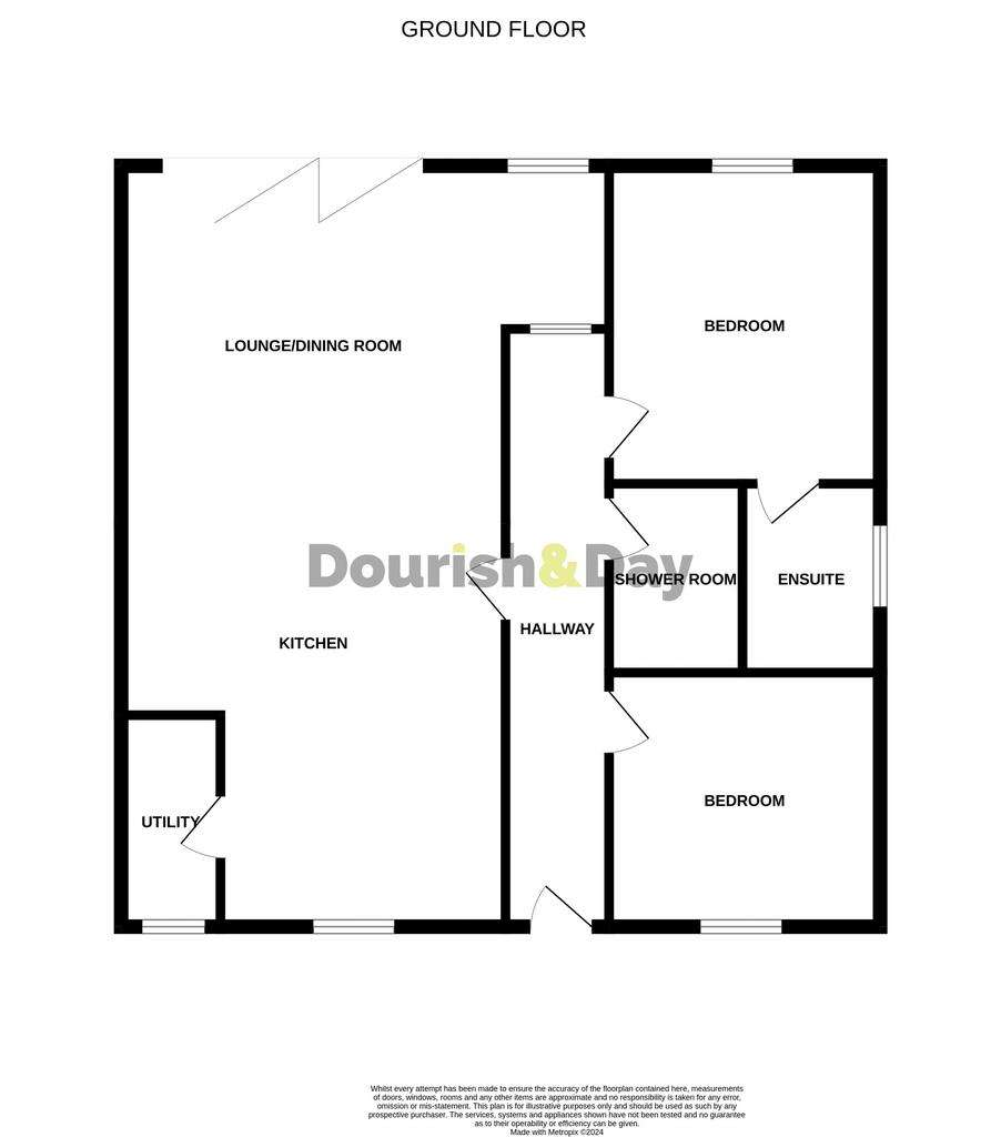 2 bedroom bungalow for sale - floorplan