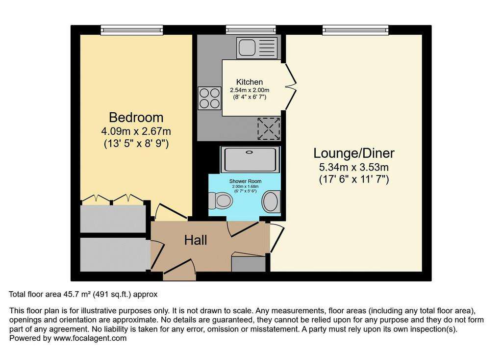 1 bedroom retirement property for sale - floorplan