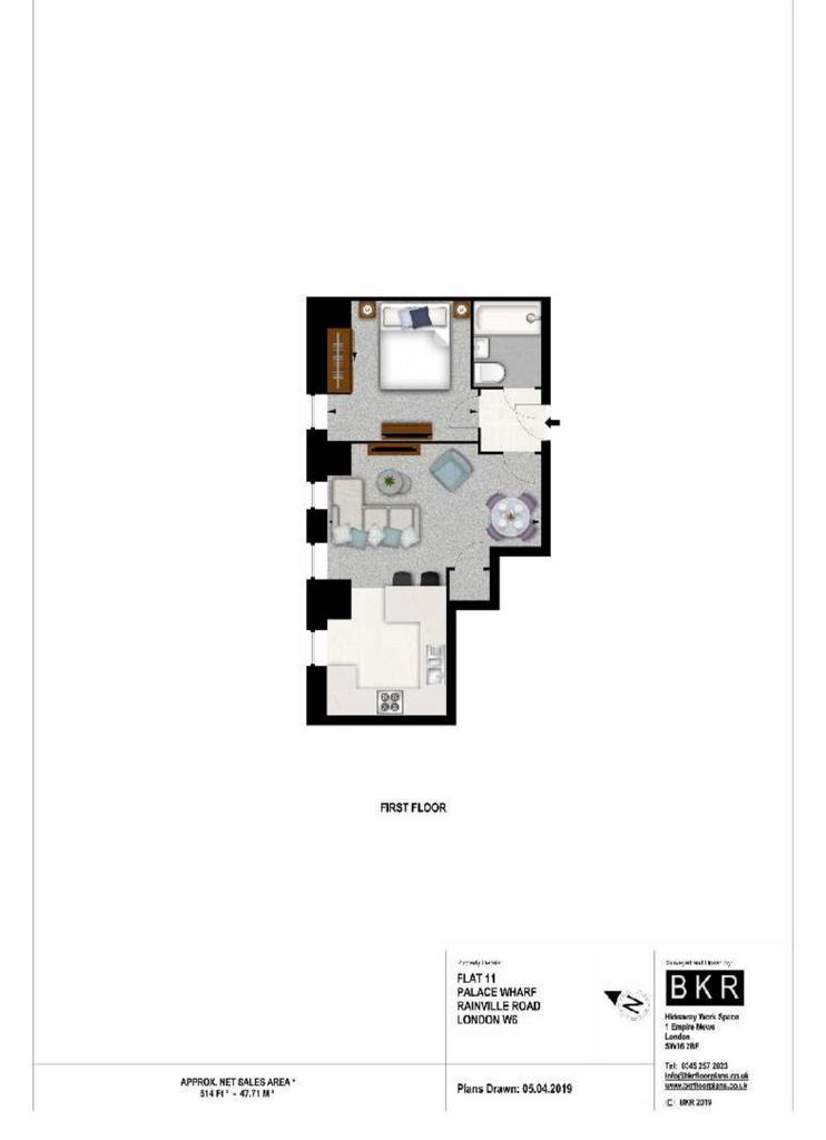 1 bedroom flat to rent - floorplan