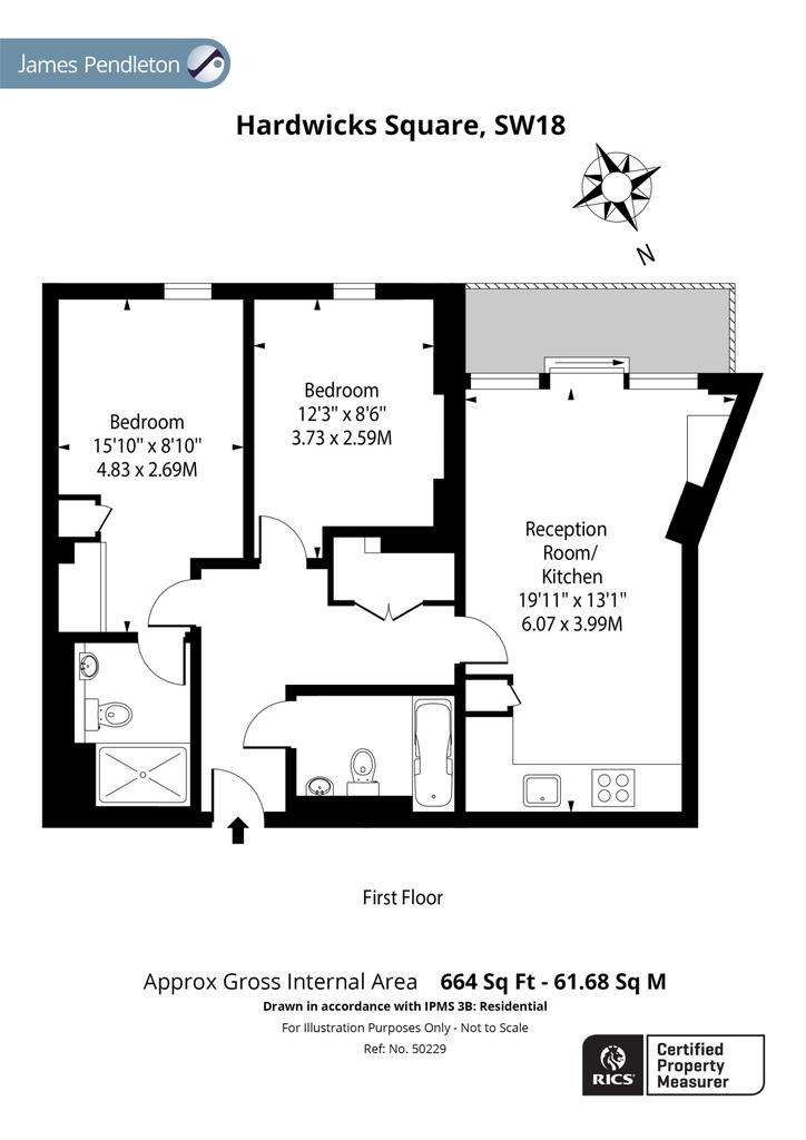 2 bedroom flat for sale - floorplan