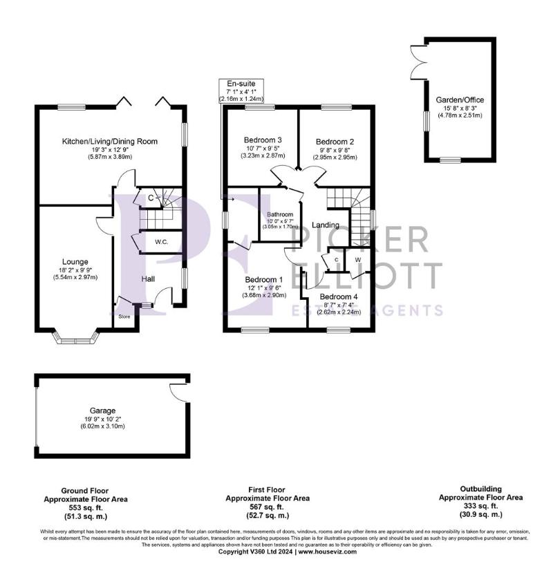 4 bedroom detached house for sale - floorplan