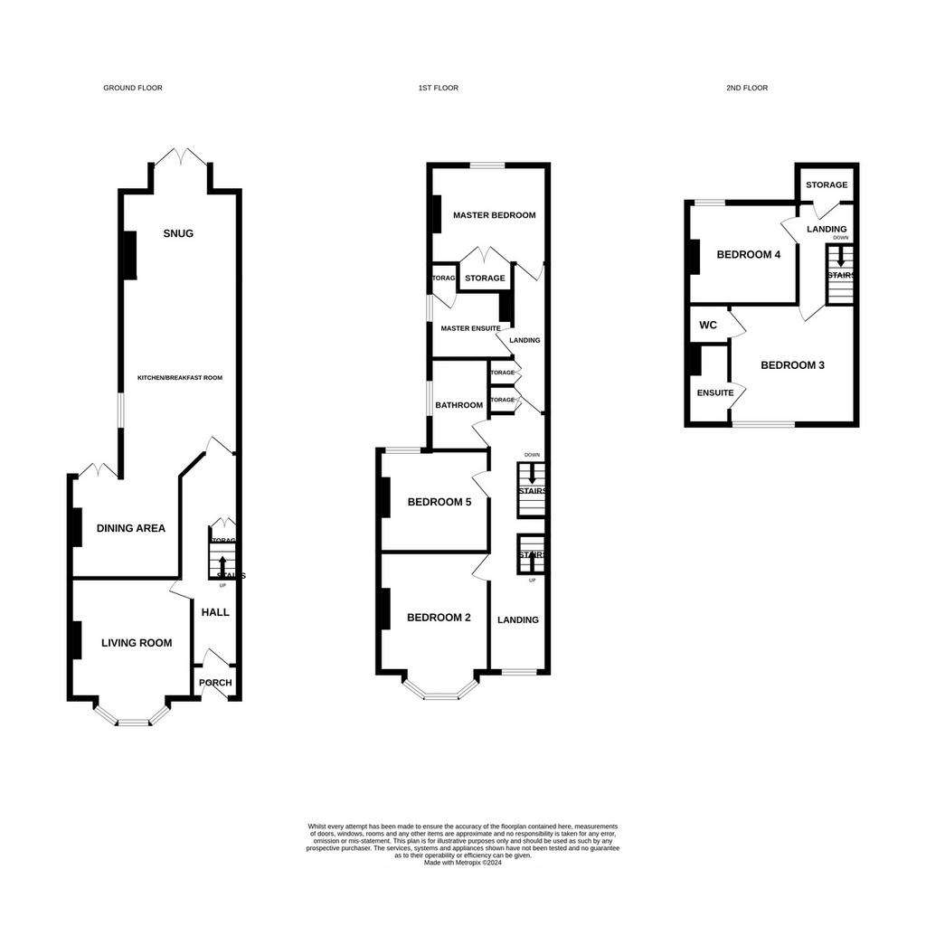 5 bedroom terraced house for sale - floorplan