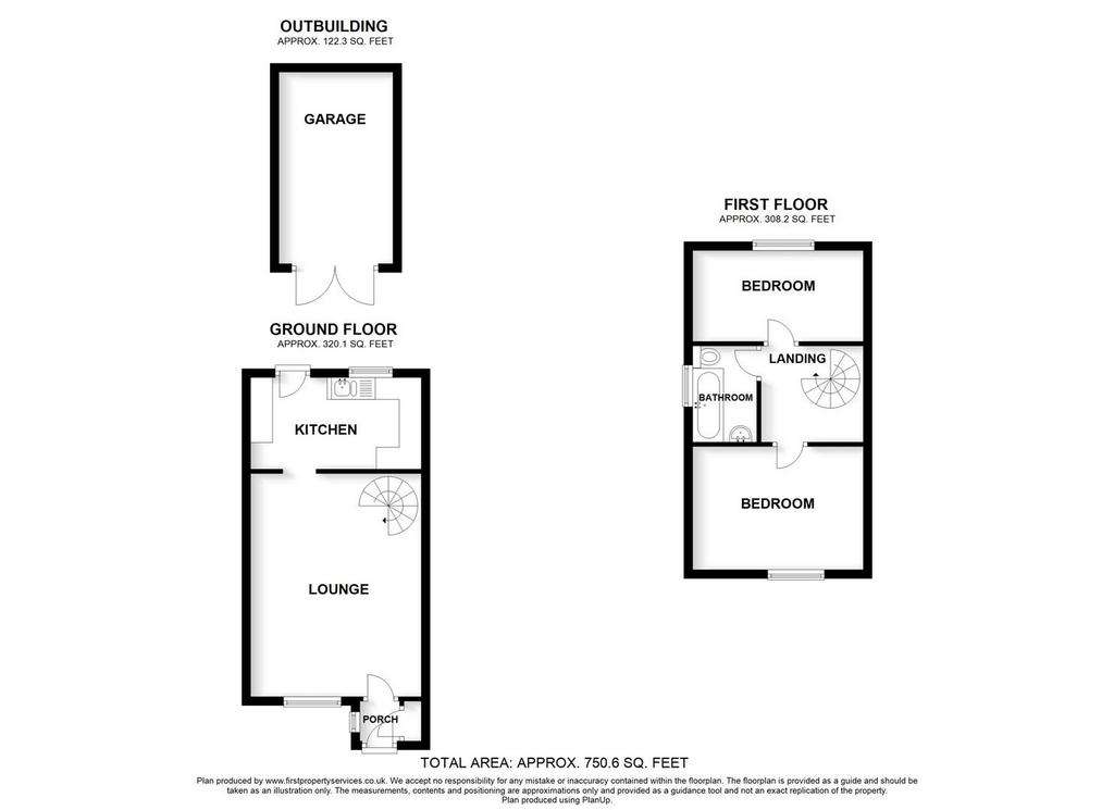 2 bedroom semi-detached house for sale - floorplan