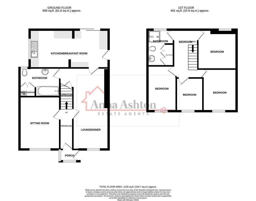 4 bedroom detached house for sale - floorplan