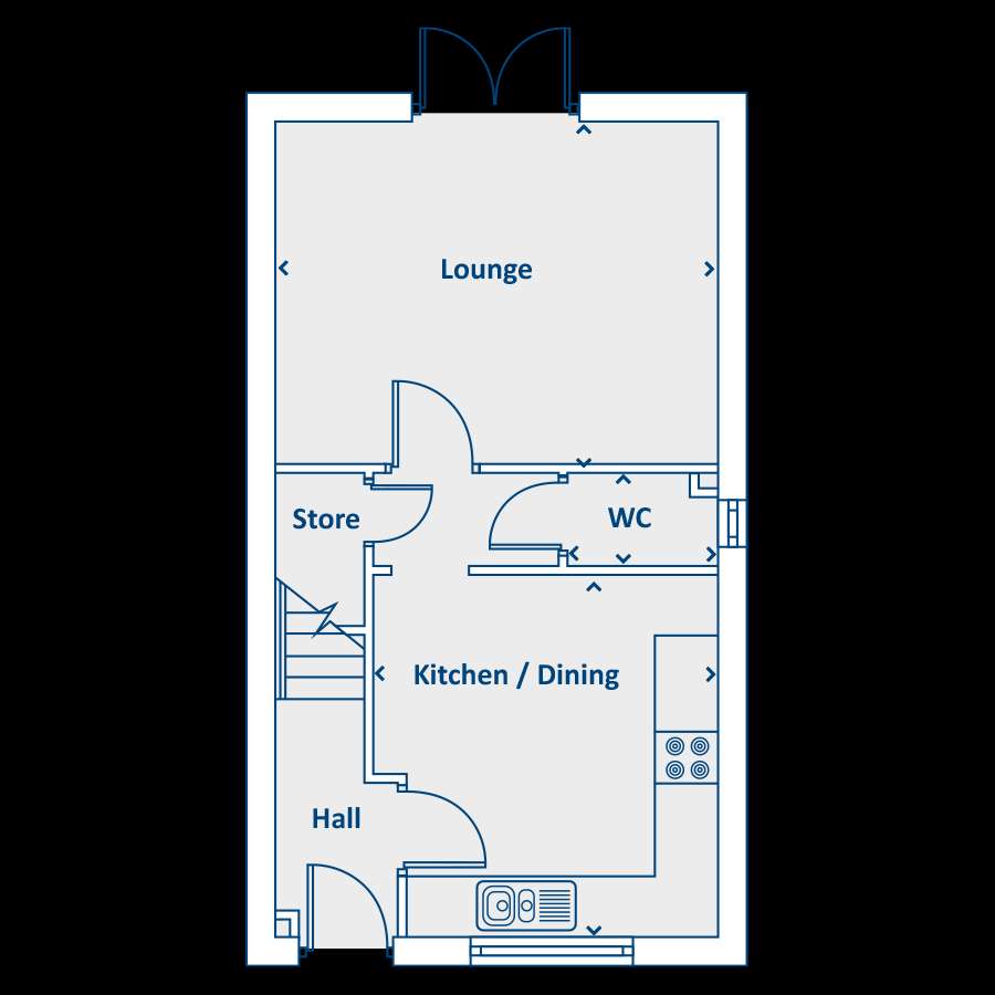 3 bedroom semi-detached house for sale - floorplan