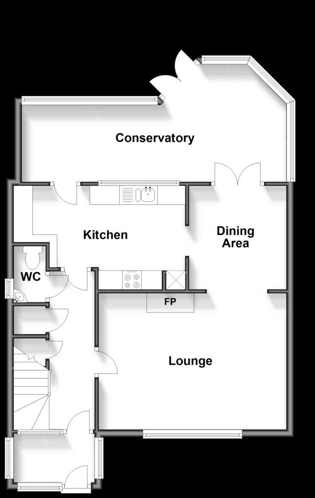 3 bedroom detached house for sale - floorplan