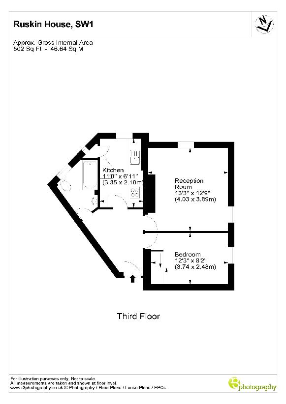 1 bedroom flat for sale - floorplan