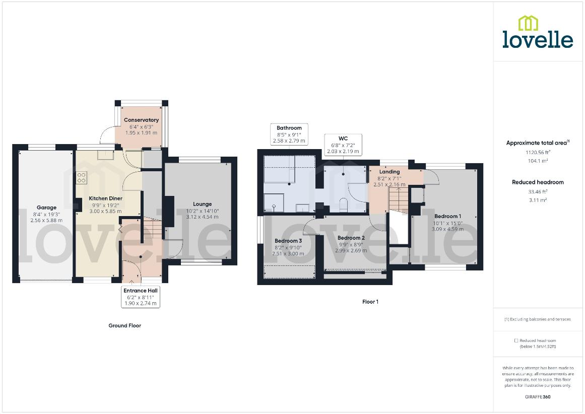 3 bedroom semi-detached house for sale - floorplan