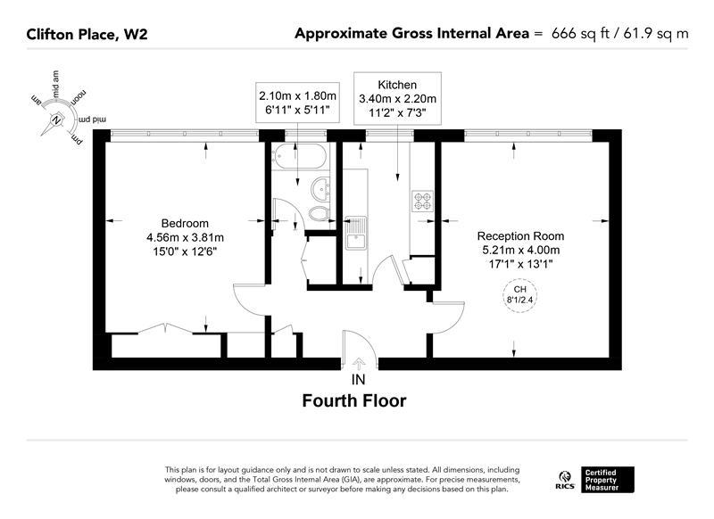 1 bedroom flat for sale - floorplan