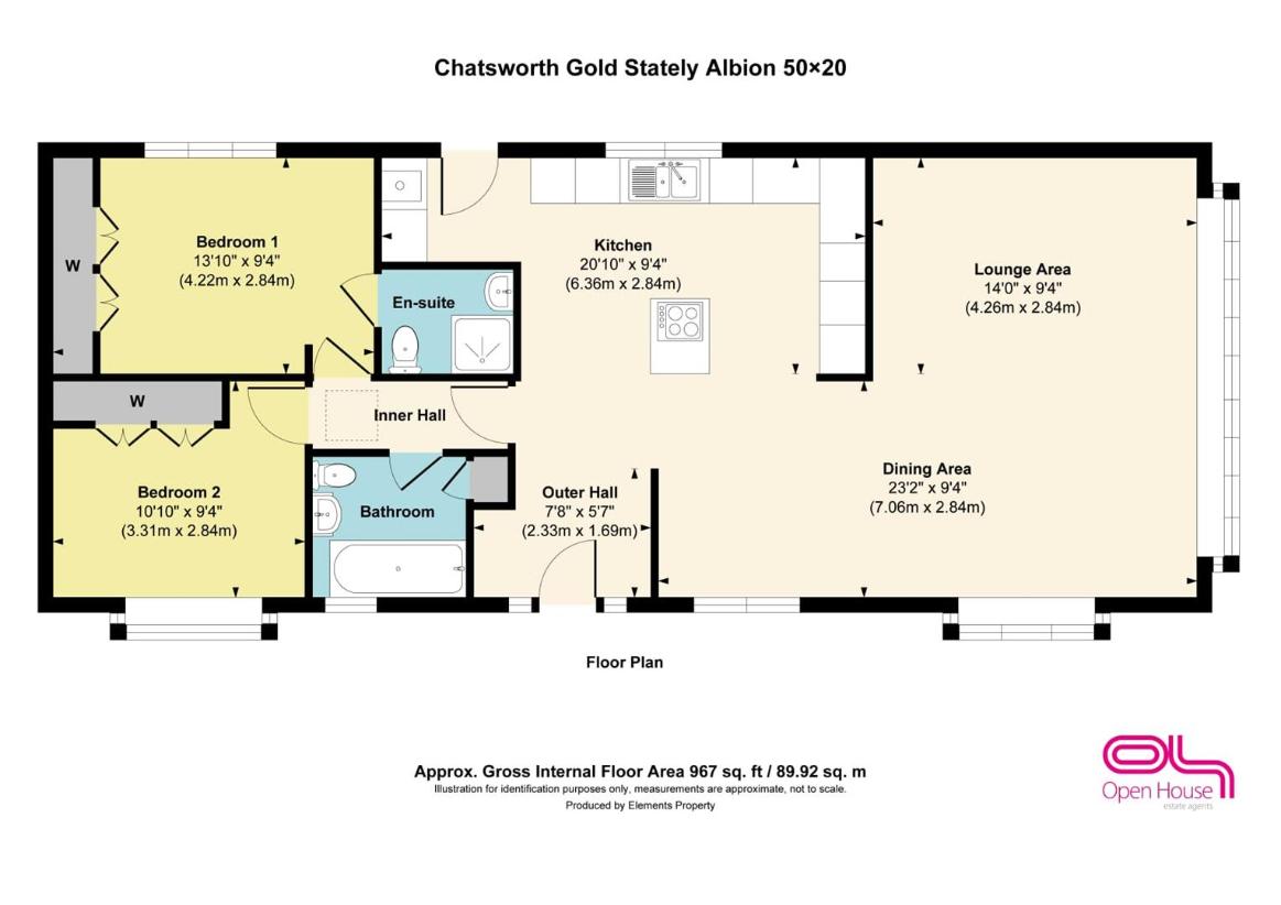 2 bedroom property for sale - floorplan