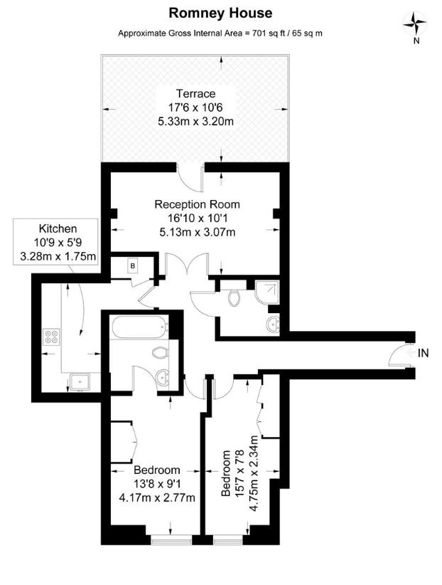 2 bedroom flat for sale - floorplan