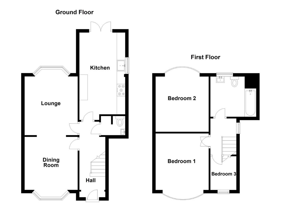 3 bedroom semi-detached house for sale - floorplan