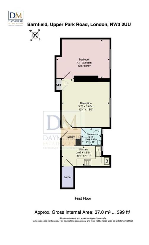 1 bedroom flat for sale - floorplan