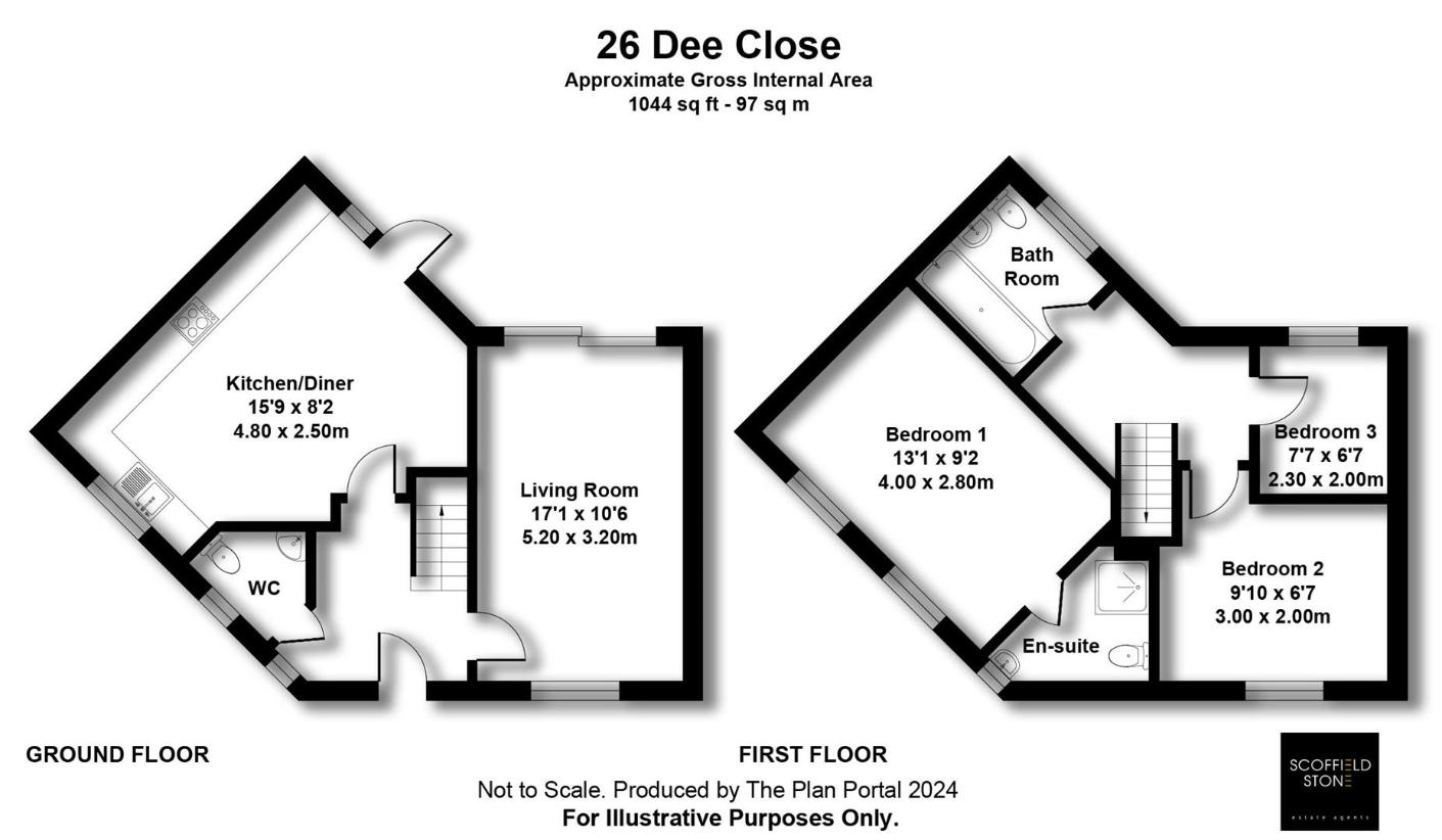 3 bedroom semi-detached house for sale - floorplan