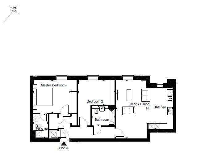 2 bedroom flat for sale - floorplan