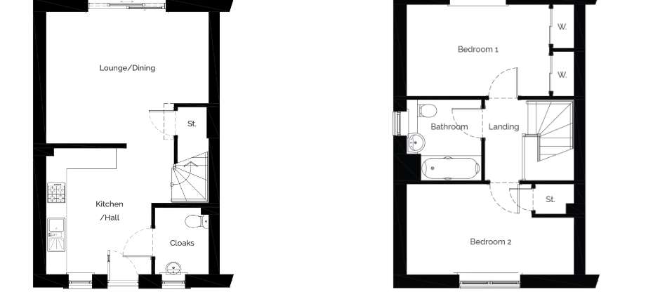 2 bedroom terraced house for sale - floorplan