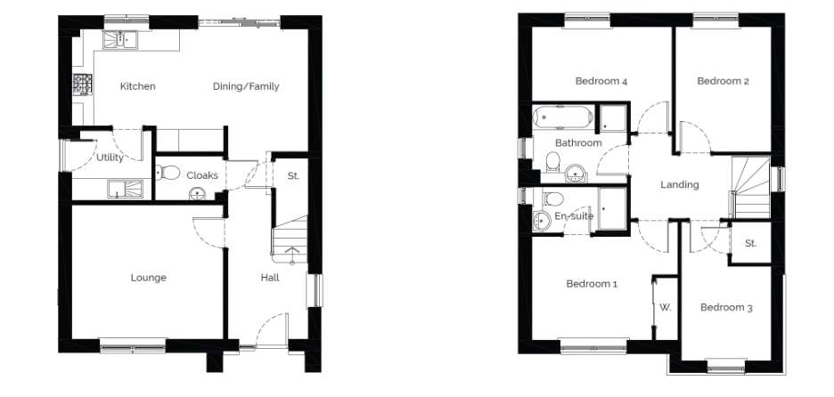 4 bedroom detached villa for sale - floorplan