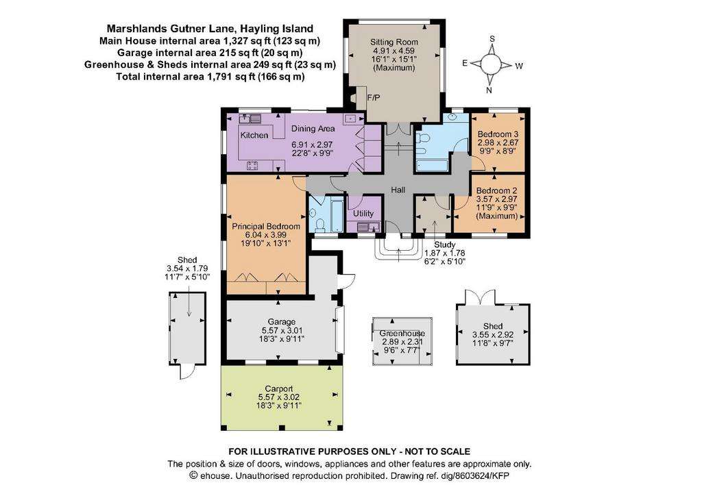 3 bedroom bungalow for sale - floorplan